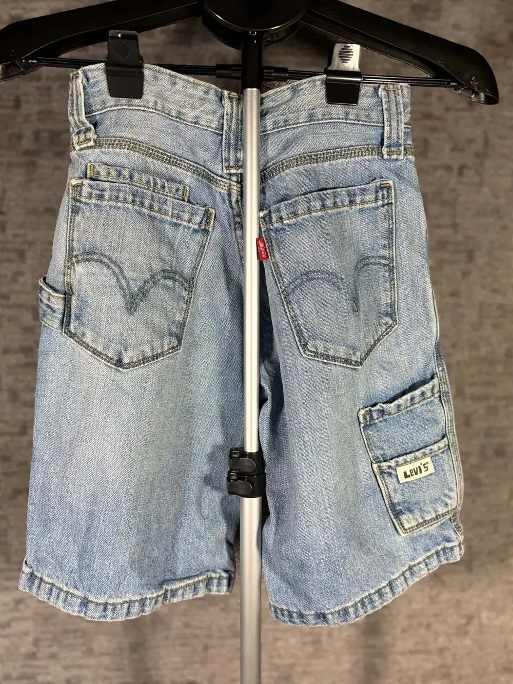 Levi's Boys Vintage Y2K Carpenter Denim Shorts Size 10 Regular